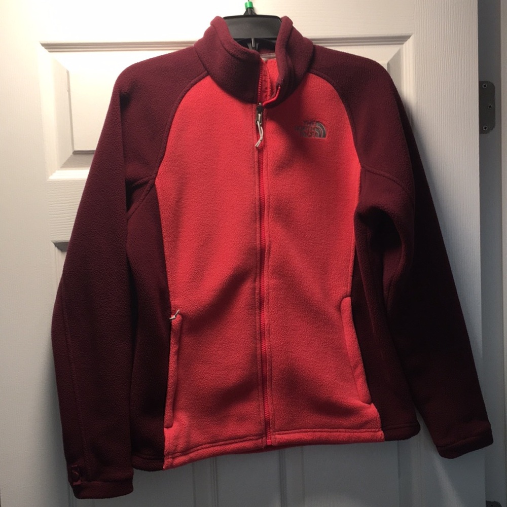 North face zip up fleece jacket-med